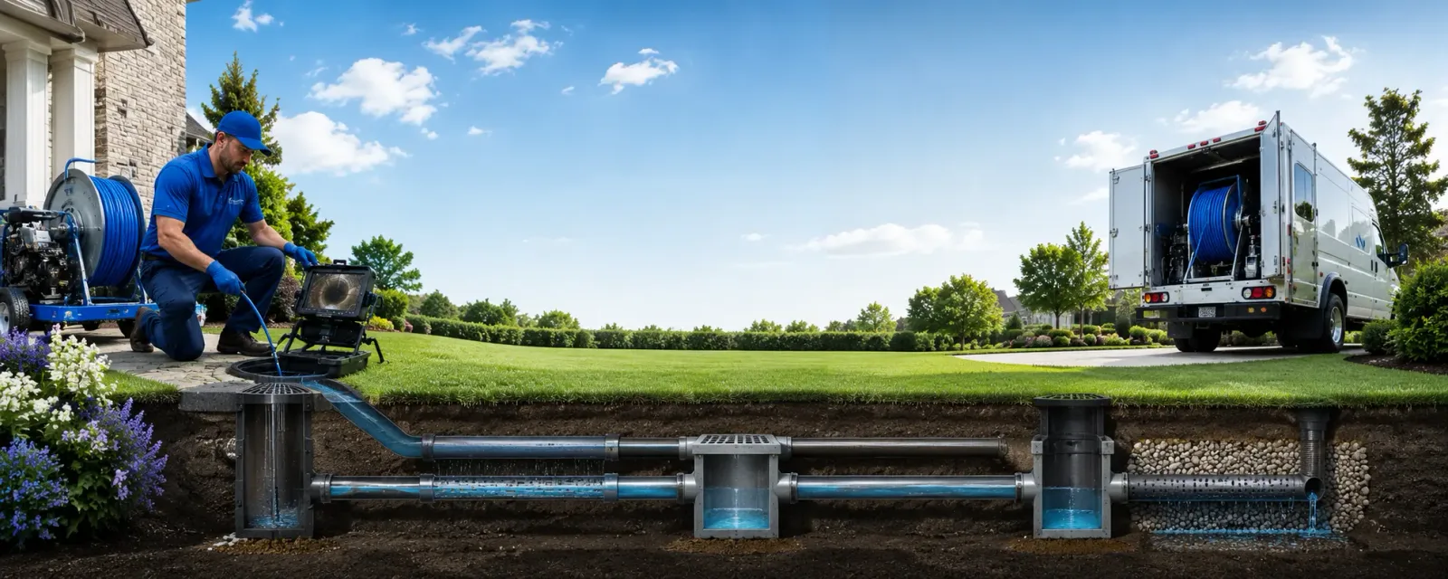 Outdoor drain cleaning information for De Berry, TX